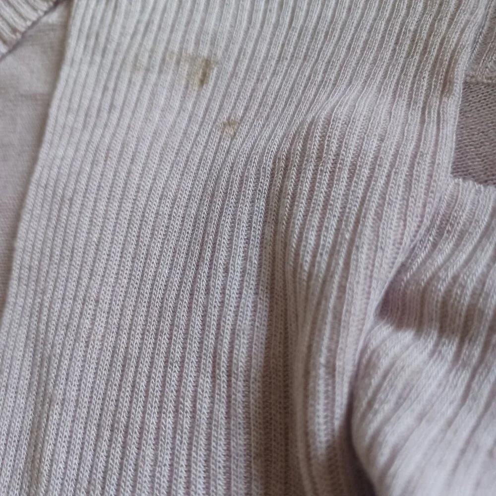 Eileen Fisher Sheer Viscose Linen Light Muted Pink Pullover Sweater Size L - Picture 7 of 7